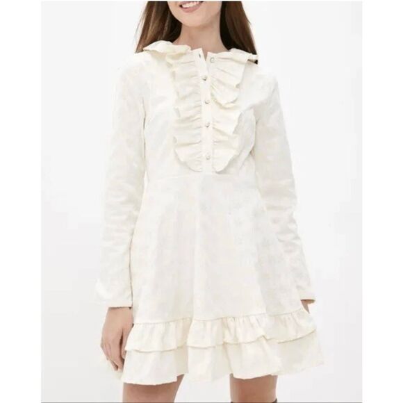 Sister Jane Bridgeton Jacquard Floral Ruffle Dress - Picture 2 of 9